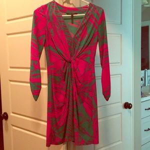 BCBG Pink and Green Dress XXS